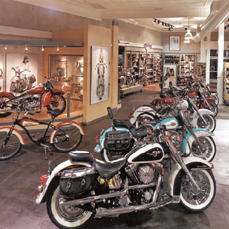 Retail work, Harley Davidson Showrooms
