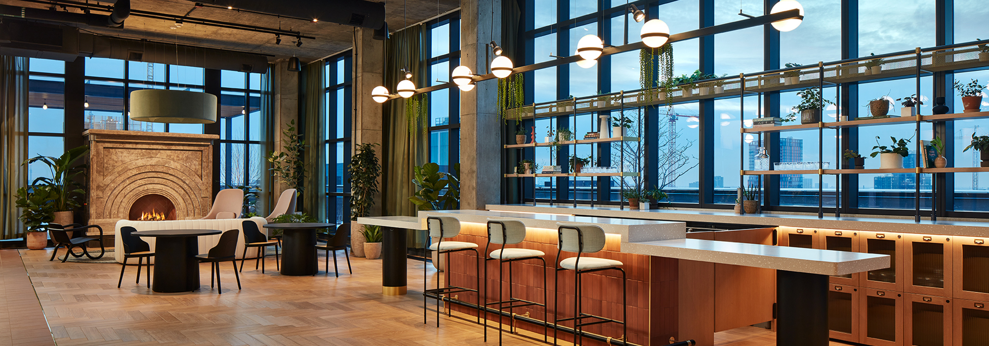 Beautifully lit interior space by AKLD