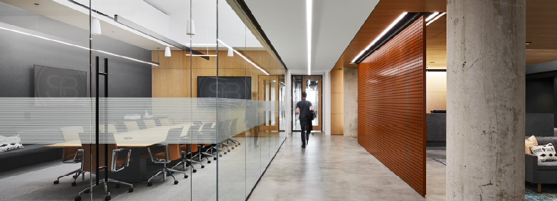 Beautifully lit interior space by AKLD