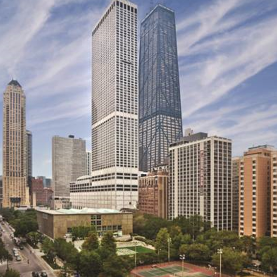 Architectural rendering of Ritz Carlton, downtown Chicago Illinois