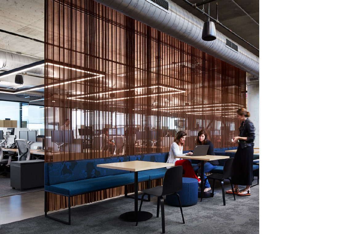 Sterling Bay work space, interior lighting