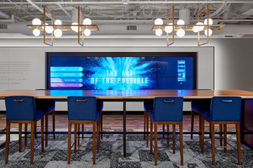 KPMG conference area, interior lighting