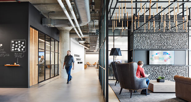 Skender main hallway, interior lighting