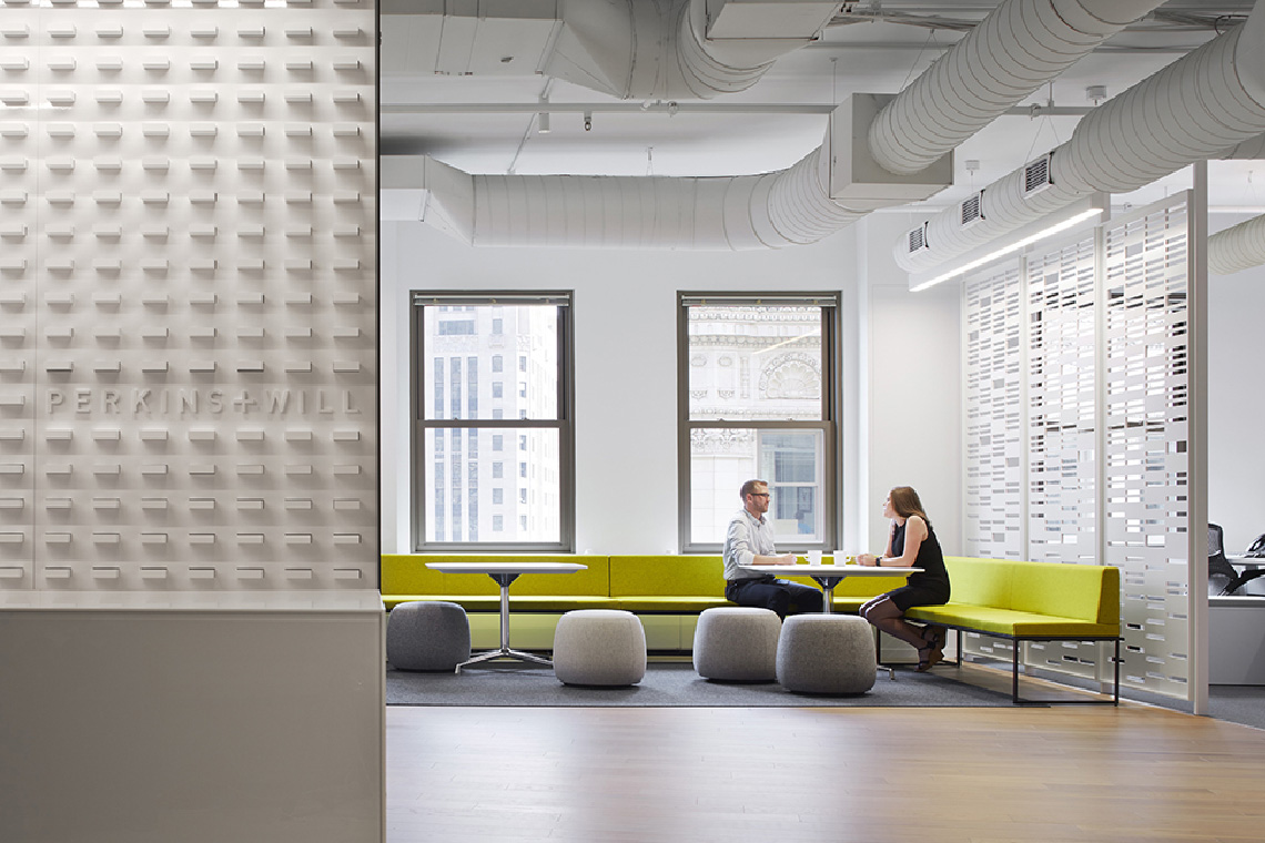 Perkins & Will headquarters, interior lighting