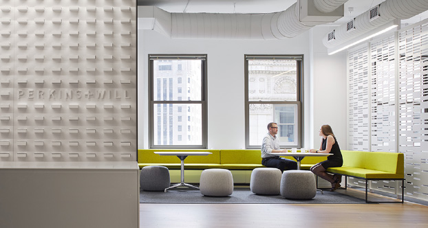 Perkins & Will headquarters, interior lighting