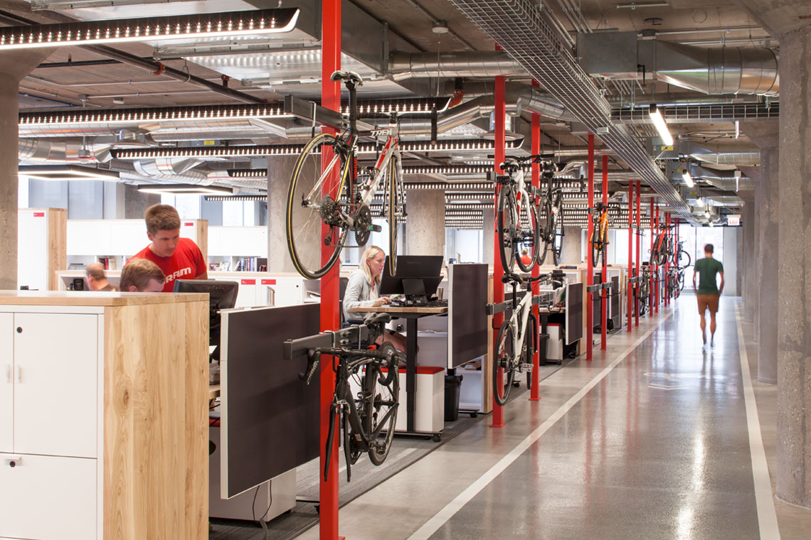 SRAM hallway and work area, interior lighting