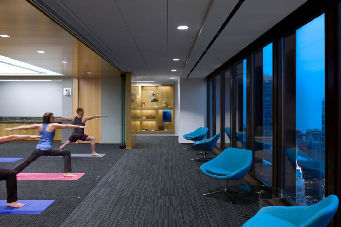 AMA exercise area and hallway, interior lighting