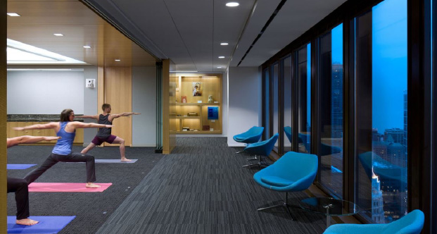 AMA exercise area and hallway, interior lighting