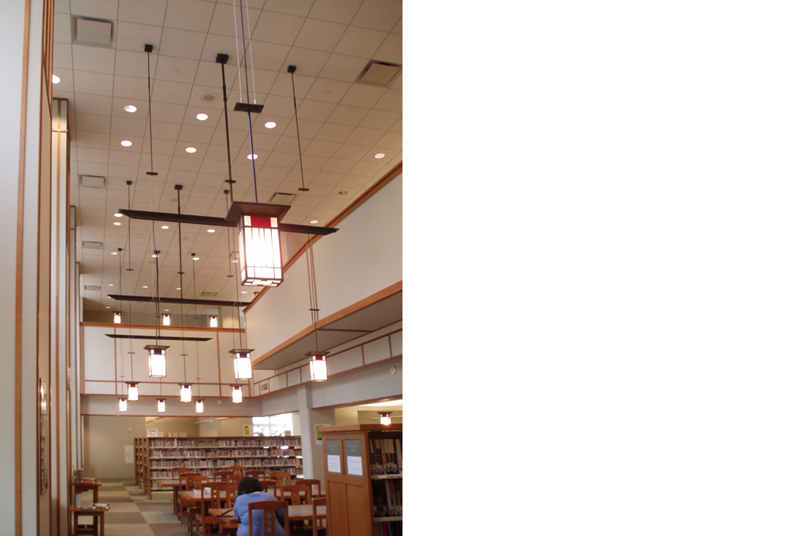 Evanston Library showing off lighting