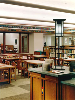 Evanston Library interior lighting