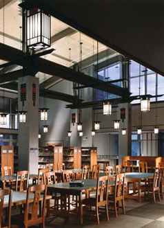 Evanston Library interior lighting