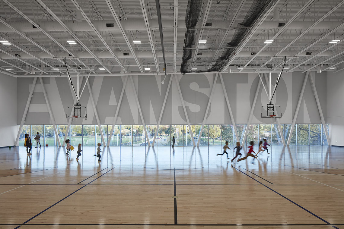 Robert Crown Community Center interior lighting