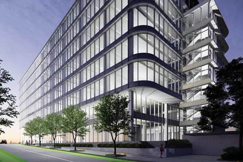University of Chicago Medicine – Ambulatory Care Center at Streeterville main entryway, interior lighting