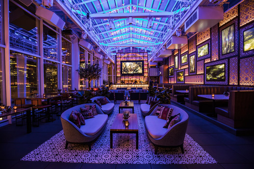 Roof on the Wit dinning area, interior lighting