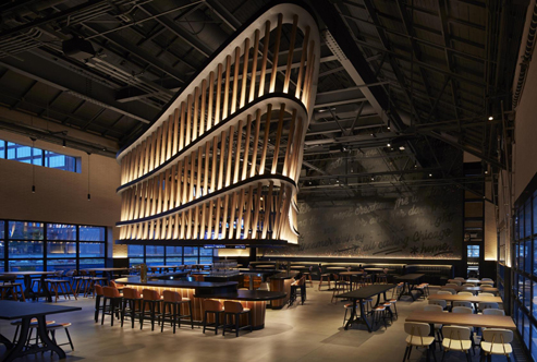 Diageo Guinness main dining and bar room, interior lighting