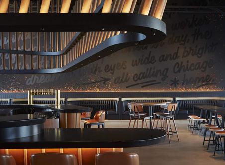 Diageo Guinness second view of main bar, interior lighting
