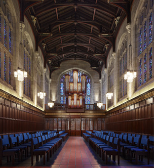 University of Chicago Bond Chapel, interior lighting