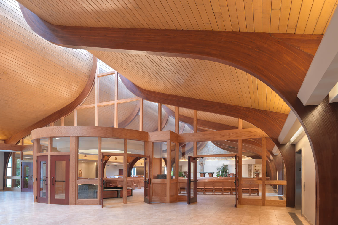 St. Hubert Catholic Church interior lighting