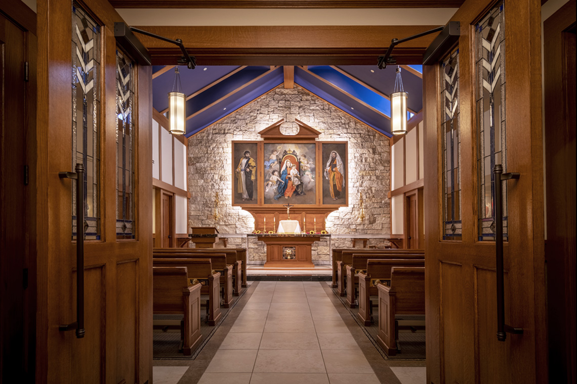 Holy Mary Seat of Wisdom Oratory interior lighting