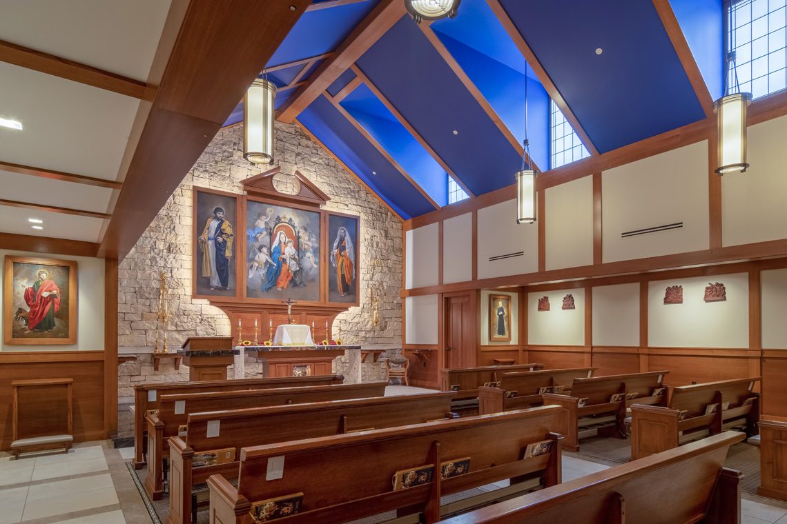 Holy Mary Seat of Wisdom Oratory interior lighting