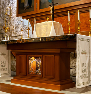 Holy Mary Seat of Wisdom Oratory interior lighting