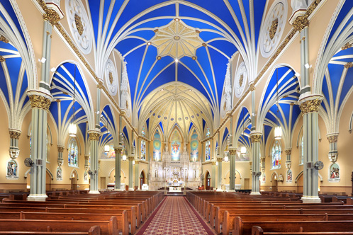 St. Alphonsus Catholic Church interior lighting