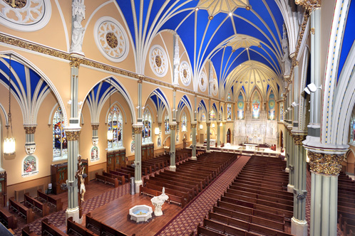 St. Alphonsus Catholic Church interior lighting