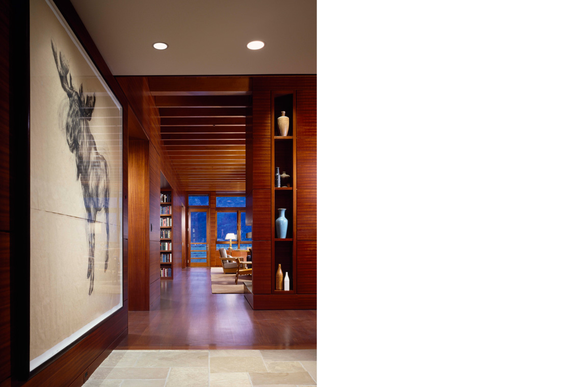 Jackson Hole Retreat, interior foyer lighting