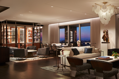 The High-Rise Home Chicago, interior lighting for luxury living area