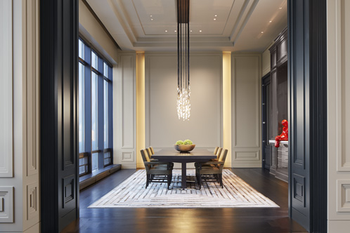 Loews Miami Beach dinning area, interior lighting
