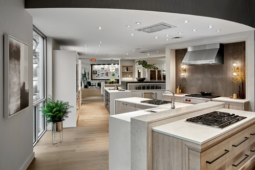 Sub-Zero, Wolf and Cove Showroom, interior lighting