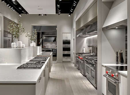 Sub-Zero, Wolf and Cove Showroom, interior lighting