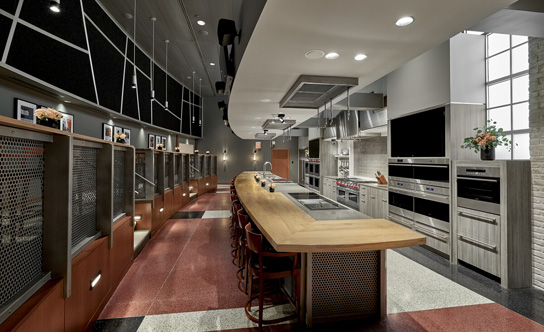 Sub-Zero, Wolf and Cove Showroom, interior lighting