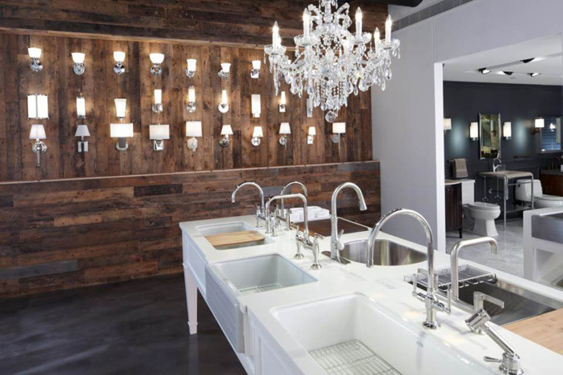 Kohler Showroom, Edina Minnesota, interior lighting
