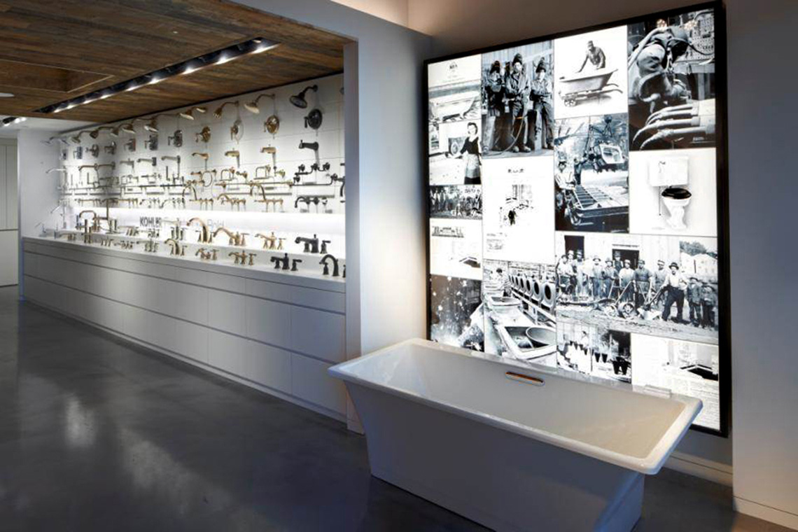 Kohler Showroom, Edina Minnesota, interior lighting