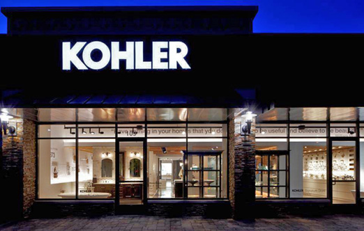 Kohler Showroom, Edina Minnesota, exterior lighting