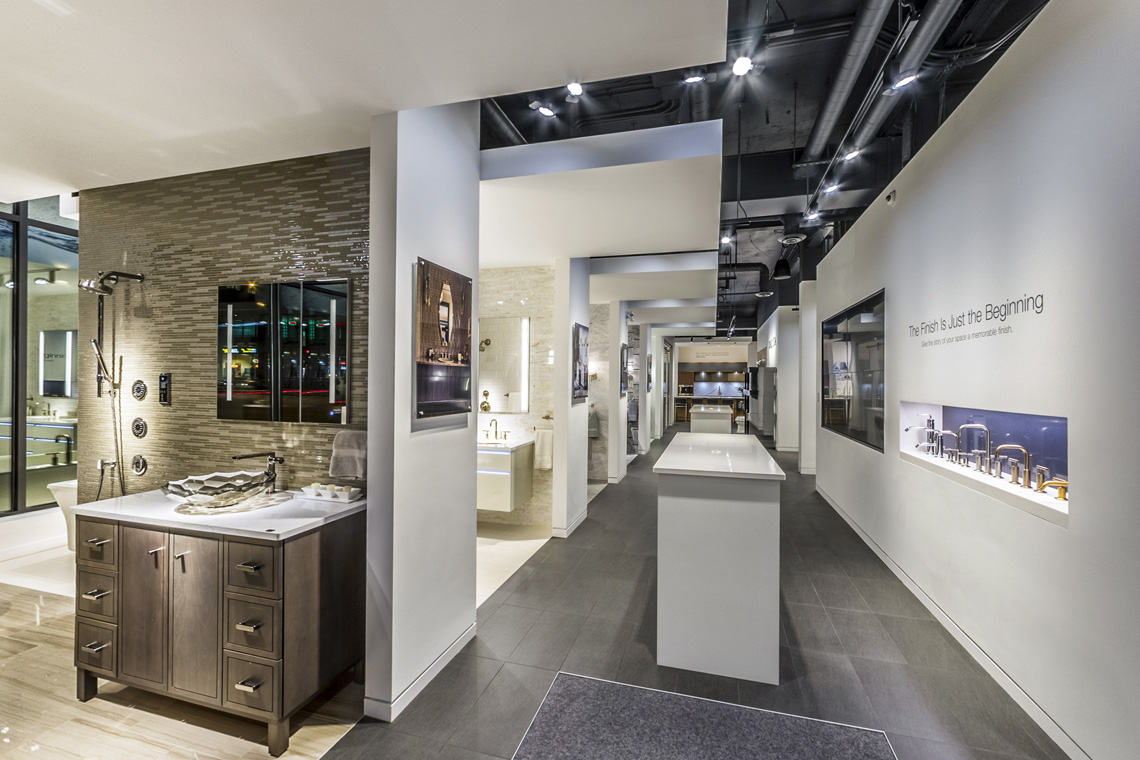 Kohler showroom interior lighting