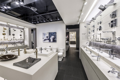 Kohler showroom interior lighting