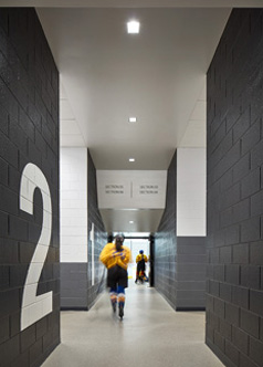 Robert Crown Community Center interior lighting
