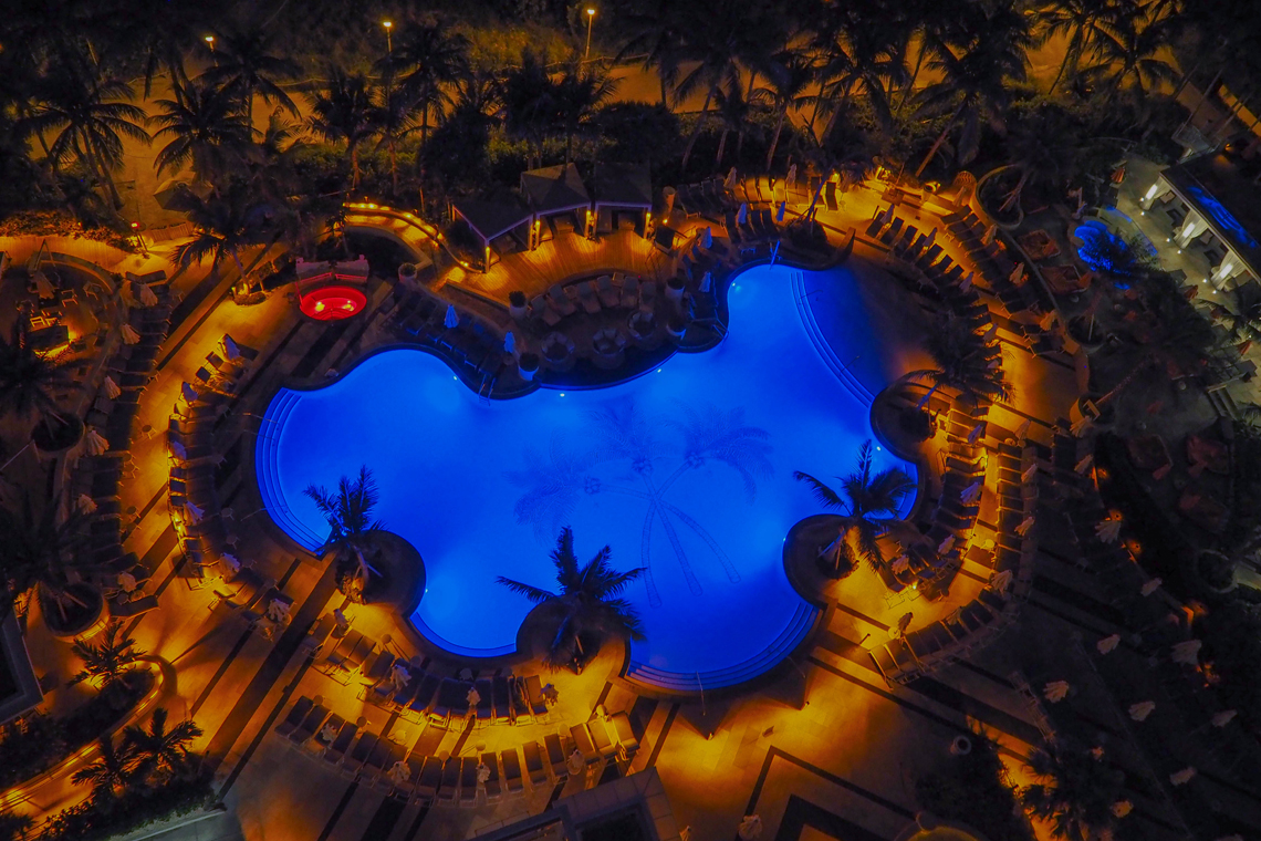 Loews Miami Beach pool and deck lighting exterior lighting